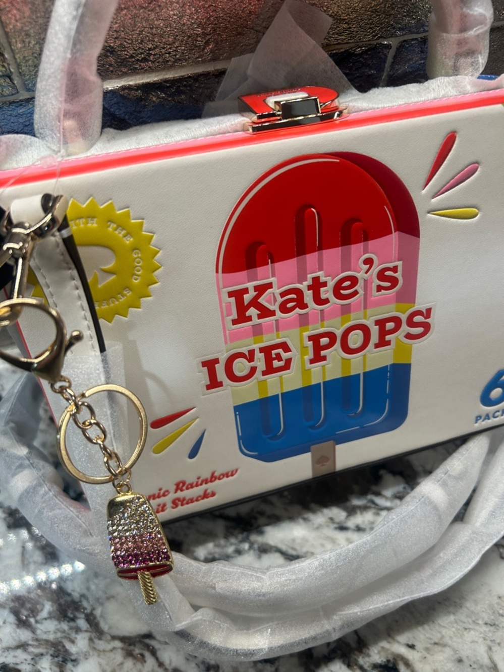 Kate Spade Limited Edition Novelty Ice Pops Handbag with free bag charm - Picture 6 of 17